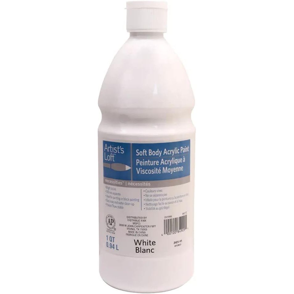 White Soft Body Acrylic Paint by Artist's Loft®, 32oz.