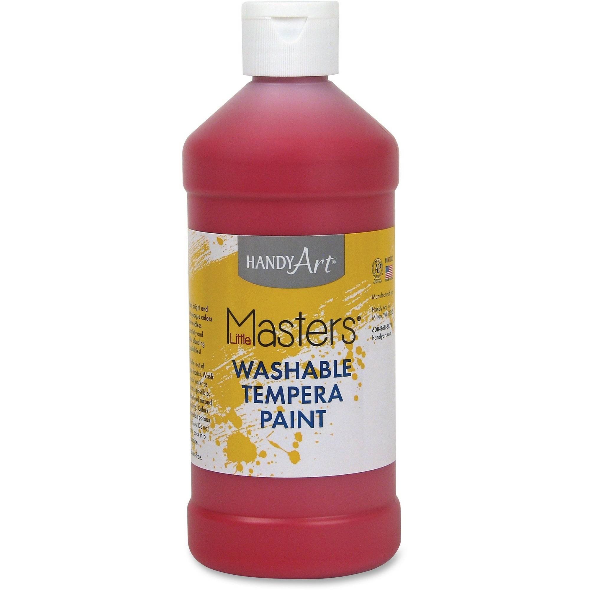 Washable Tempera Paint, 16oz, Red