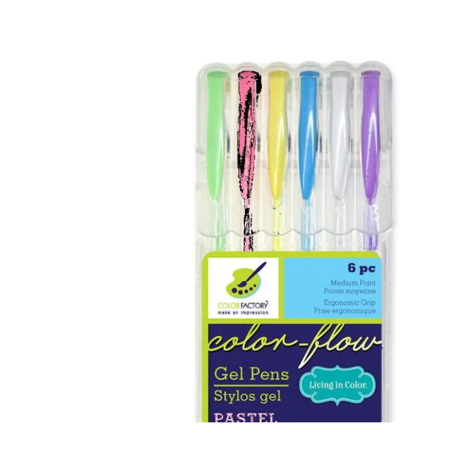 GEL PENS- PASTEL COLORS- 6 PK.