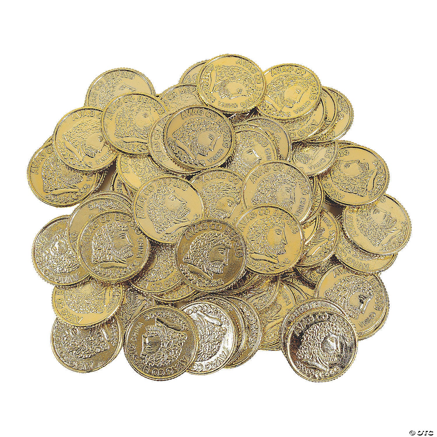 PLAY MONEY: Gold Coins, Plastic, 144/PK