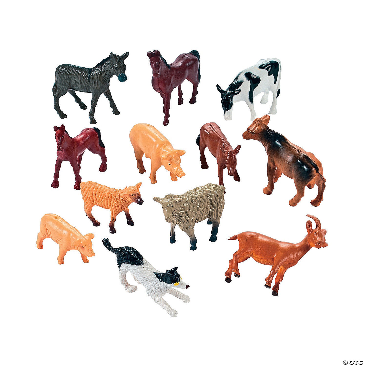 ANIMALS: Mini Farm Animals, 12/pk