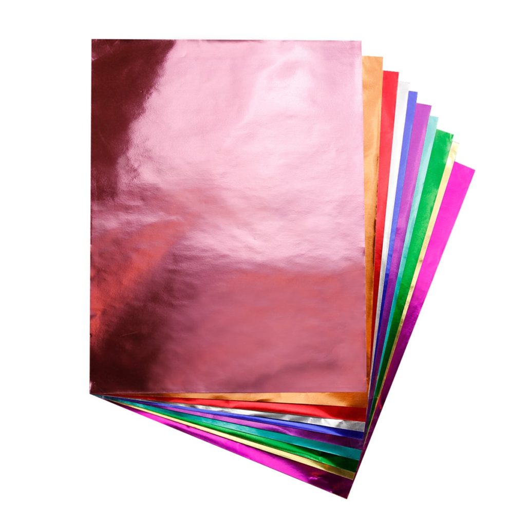 Metallic Foil Paper - 50 Sheets 10" x 13" - 5 Ea. of 10 Colors