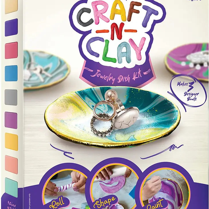 Craft 'n Clay - Jewelry Dish Making Kit for Kids