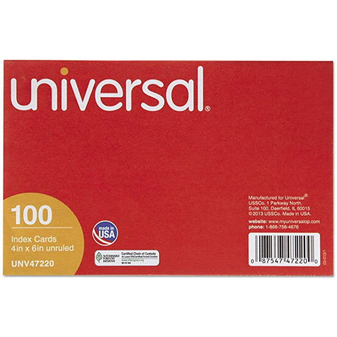 Universal Index Cards 4x6 (100ct)