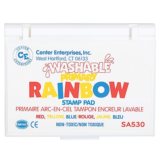 Washable Rainbow Stamp Pad - Primary Colors