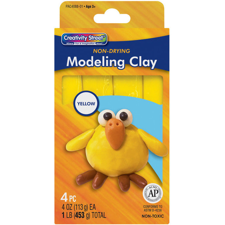 CLAY: MODELING CLAY, YELLOW, 4-4 oz sticks/pk; total 1 lb