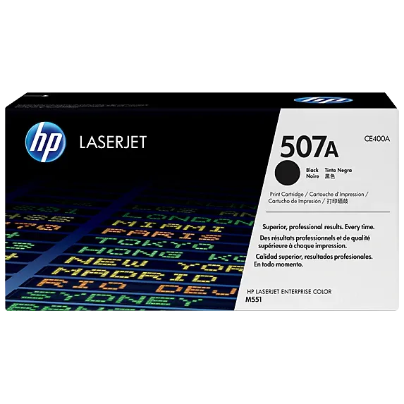 HP 507A Black Original LaserJet Toner Cartridge,