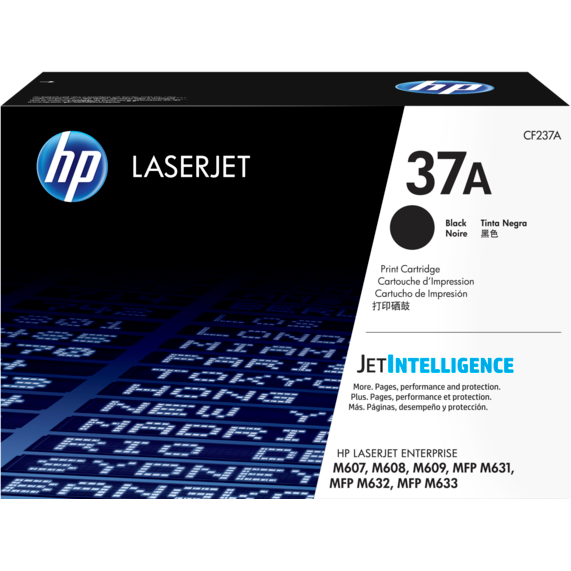 HP 37A Black Original LaserJet Toner Cartridge, CF237A