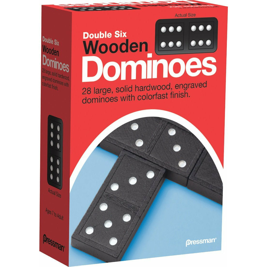 Double Six Wooden Dominoes