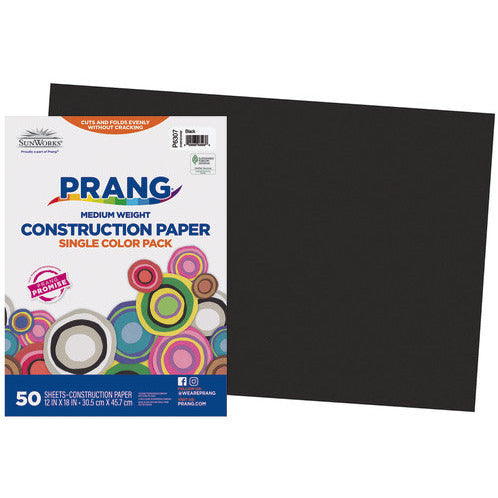 PAPER: Constr, Black, 12 x 18, 50/pk