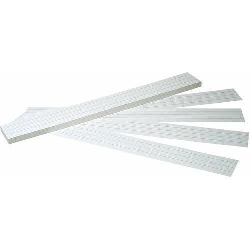 SENTENCE STRIPS: white, 3" x 24", 1.5" ruling, 100/pk